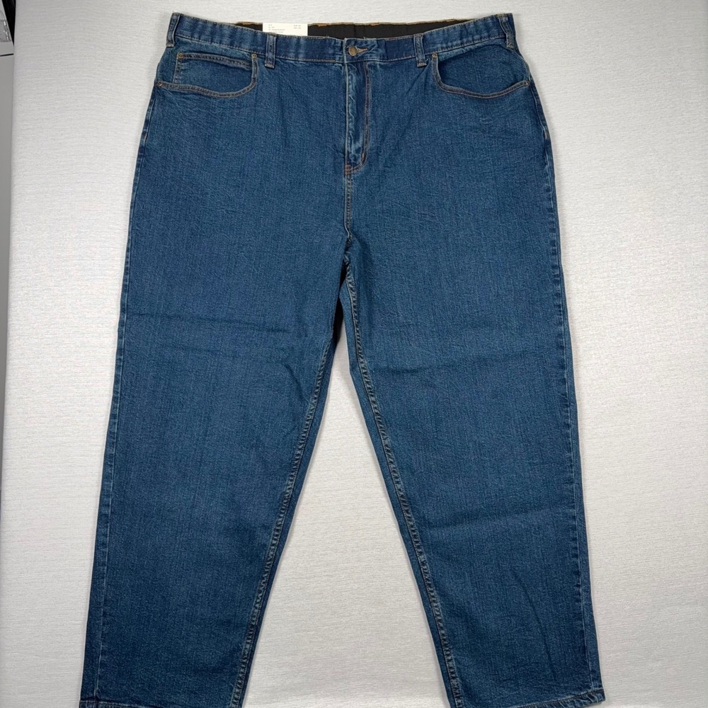 Harbor Bay Jeans Mens 48x32 (47x31) Blue Continuous Comfort Loose Fit Denim NEW